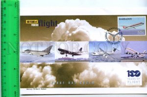 242085 BARBADOS 100 years of FLIGHT PLANES 2003 year FDC