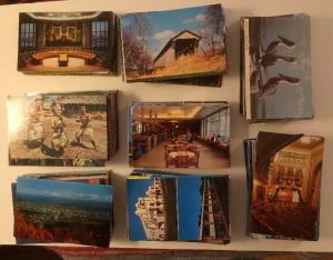 About ONE THOUSAND vintage chromium United States postcards 1950s 1960s  