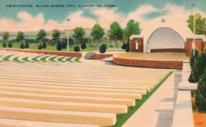 Vintage Postcard Amphitheatre McLain Rogers Park Clinton Oklahoma Colourpicture