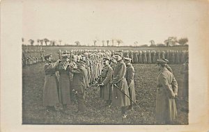 WWI France Soldiers Carte Postale #13 Soldiers At Attention Real Photo Postcard