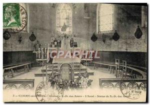 Old Postcard Clichy Souis Wood Chapel Lady of the Angels & # 39autel the Stat...