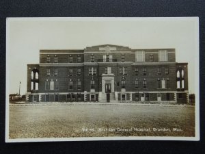 Canada Manitoba BRANDON GENERAL HOSPITAL c1920s RP Postcard by Valentine