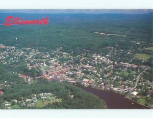 Unused Pre-1980 AERIAL VIEW OF TOWN Ellsworth Maine ME n1800@