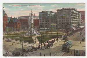 LaFayette Square Buffalo New York 1910c postcard