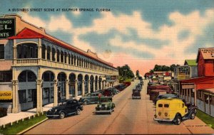 Florida Sulphur Springs Business Street Scene