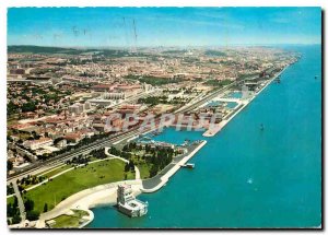 Postcard Modern Lisboa Uma vista aerea of ​​Beiem