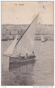 Sailboat in harbour , ALGER , PU-1907