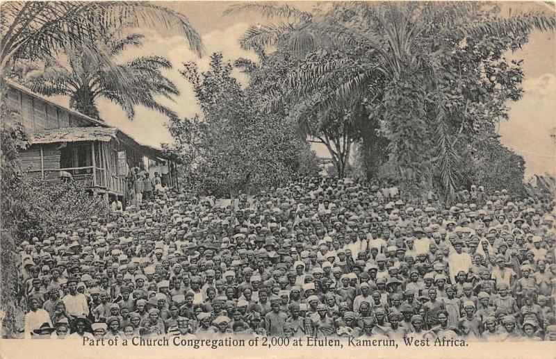 G58/ West Africa Postcard Church Congregation Kamerun Efulen