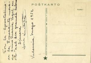 13th Spanish Esperanto Congress in Spain Valencia (1952) Postcard