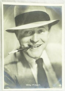 1930's RPPC Willy Fritsch Movie Star Ross Verlag Dutch Real Photo Postcard 3P107