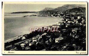 Old Postcard Menton General view