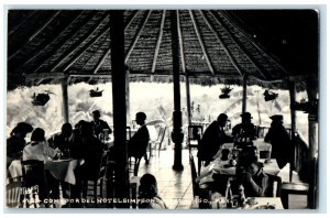 c1910 Jacala Hidalgo Mexico Comedor Del Hotel Simpson RPPC Photo Postcard