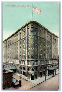 c1910 Seneca Hotel Exterior Building Rochester New York Vintage Antique Postcard 