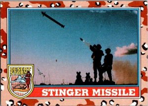 Military 1991 Topps Dessert Storm Card Stinger Missile sk21302