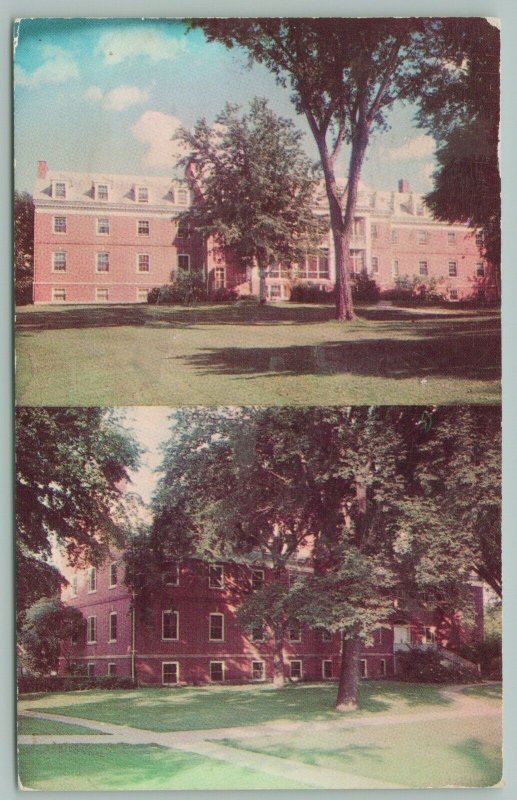 Mankato Minnesota~Mankato State~Residence Halls~Postcard~1956 