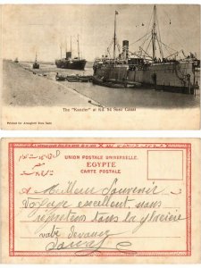 CPA AK EGYPT The Kanzler at Kil. 54 Suez Canal (421653)