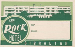 Gibraltar The Rock Hotel Vintage Luggage Label sk1960.2