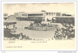 Fontaine a la place Menelik, Au Cafe de la Paix, Djibouti, Africa, 1900-1910s