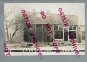 Kenesaw NEBRASKA RPPC 1910 CONSTRUCTION POST OFFICE nr Hastings Minden USPS Mail