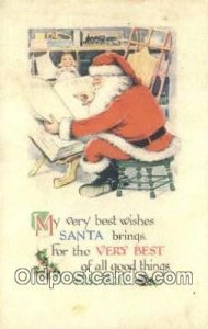 Santa Claus Chirstmas Carte, Postal Postal writing on back 