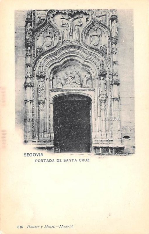 Portada de Santa Cruz Segovia Spain Unused 