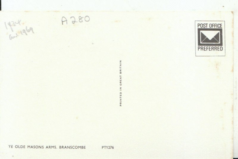 Devon Postcard - Ye Olde Masons Arms - Branscombe - Ref 16314A