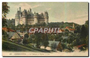Old Postcard Pierrefonds Chateau and the Church