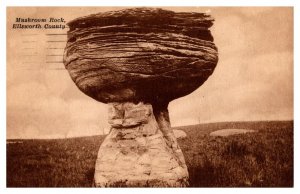 Mushroom Rock, Ellsworth County KS c1926 Vintage Postcard S09