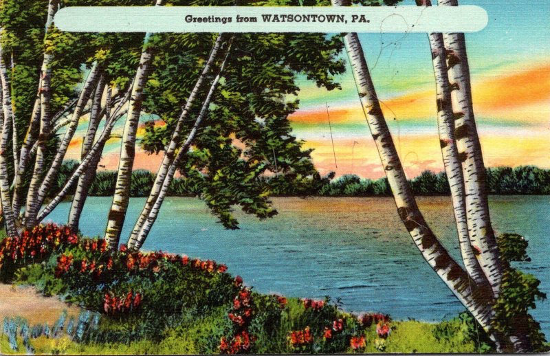 Pennsylvania Greetings From Watsontown 1952