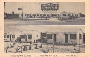 Riviera Florida Dixie Court Cabins Vintage Postcard AA72057