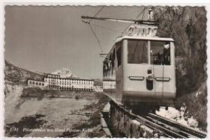 Incline Railroad Train Pilatusbahn Kulm Switzerland real photo RPPC postcard