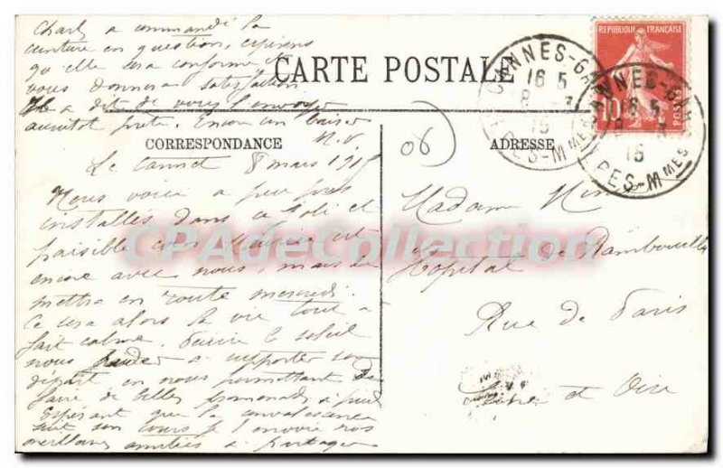 Postcard Old Cannes Mount Knight shooting Continental hotel