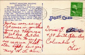 postcard Washington DC - District Municipal Building