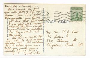 Cass Lake, Minnesota to Highland Park, Illinois 1942 used Greeting Postcard