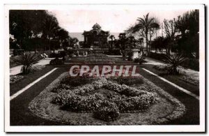 Menton Old Postcard The public garden