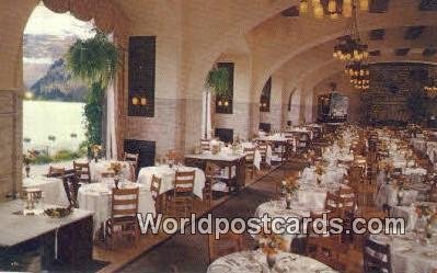 Dining Room, Chateau Lake Louise Banff National Park Canada Unused 