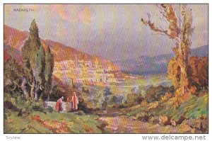 NAZARETH, Israel, 1900-1910's; Painting, Panoramic View