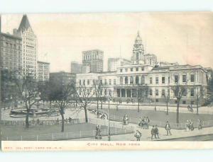 Unused Pre-1907 CITY HALL New York City NY n5051