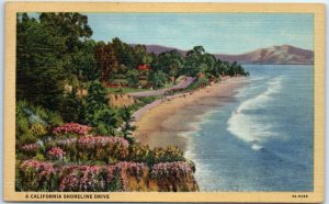 Postcard - A California Shoreline Drive - California