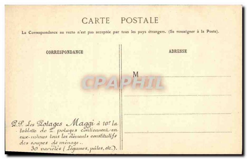 Old Postcard Paris Place Maubert Maggi Advertisement