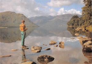 B96663 fishing in ullswater   uk