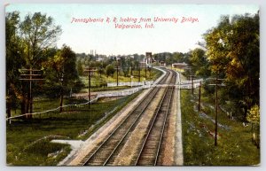 Valparaiso~3-Board Fence~The Great Pennsylvania Railroad System~Fire Yesterday
