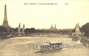 Pont Alexandre III Paris, France, Carte, Unused 