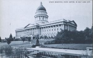 Salt Lake City UT Utah State Capitol Conoco Touraide Vintage Postcard