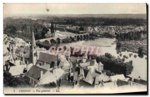 Postcard Old Chinon General view