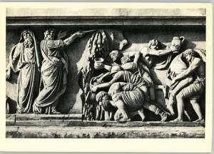 MOSES flowing the desert water Bas-relief in Kazan Cathedral‎ Sculpture Postcard