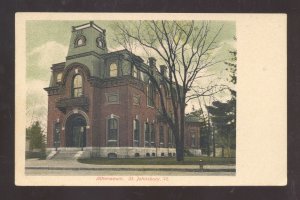 ST. JOHNSBURY VERMONT VT. ATHENAEUM BUILDING VINTAGE POSTCARD VT. 1906