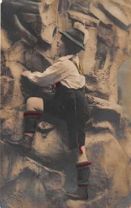 Young boy climbing Child, People Photo Unused 