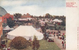 SPRINGFIELD ILLINOIS~SNAP SHOT INSTATE FAIR GROUNDS-TENTS~1900s POSTCARD