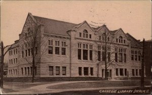 Oberlin Ohio OH Carnegie Library Stone Exterior 1900s-20s Vintage Postcard